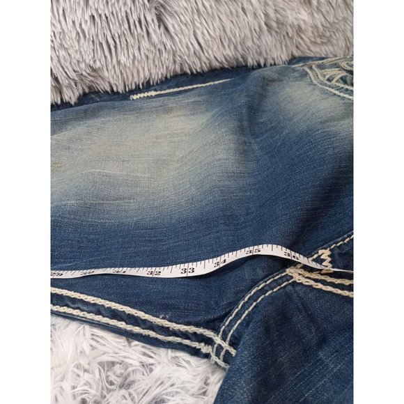 True Religion Ricky Jeans Mens 44 Relaxed Fit Stretch Stretch Straight Leg Denim - Picture 3 of 9